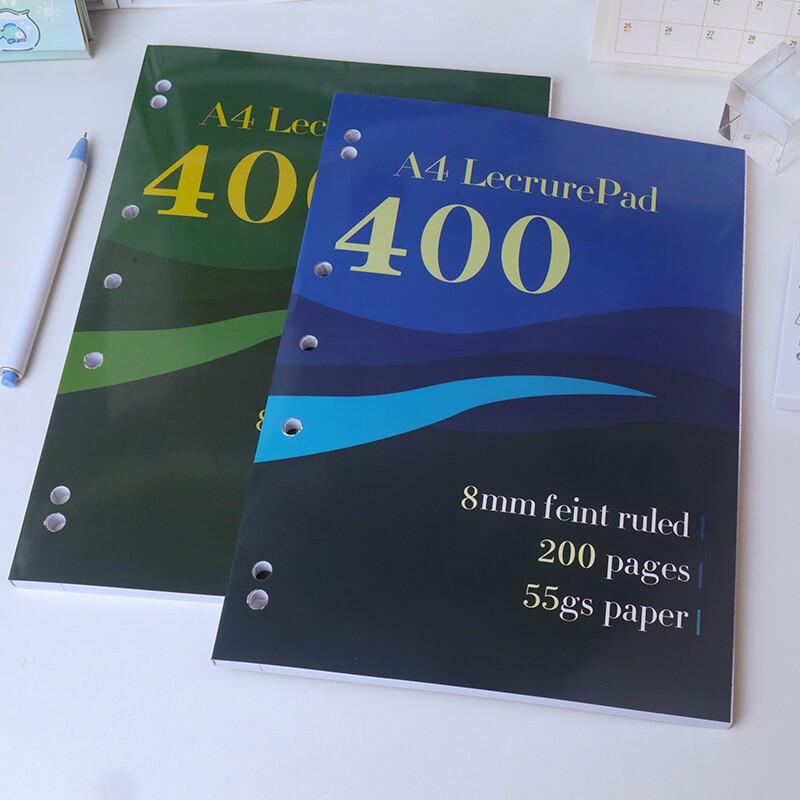 美式薄脆本A4高颜值笔记本200页大开本可平摊笔记本横线本草稿本学生加厚内页不渗墨横线简约考研草稿练习本