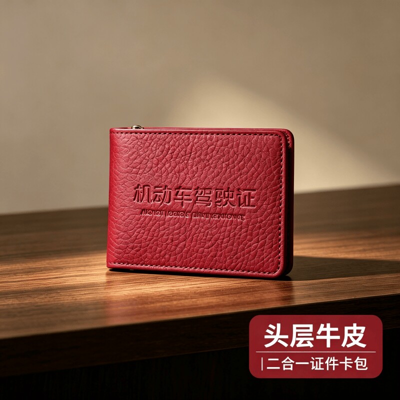 头层牛皮驾驶证皮套男女多功能行驶证二合一卡包真皮驾照本保护套