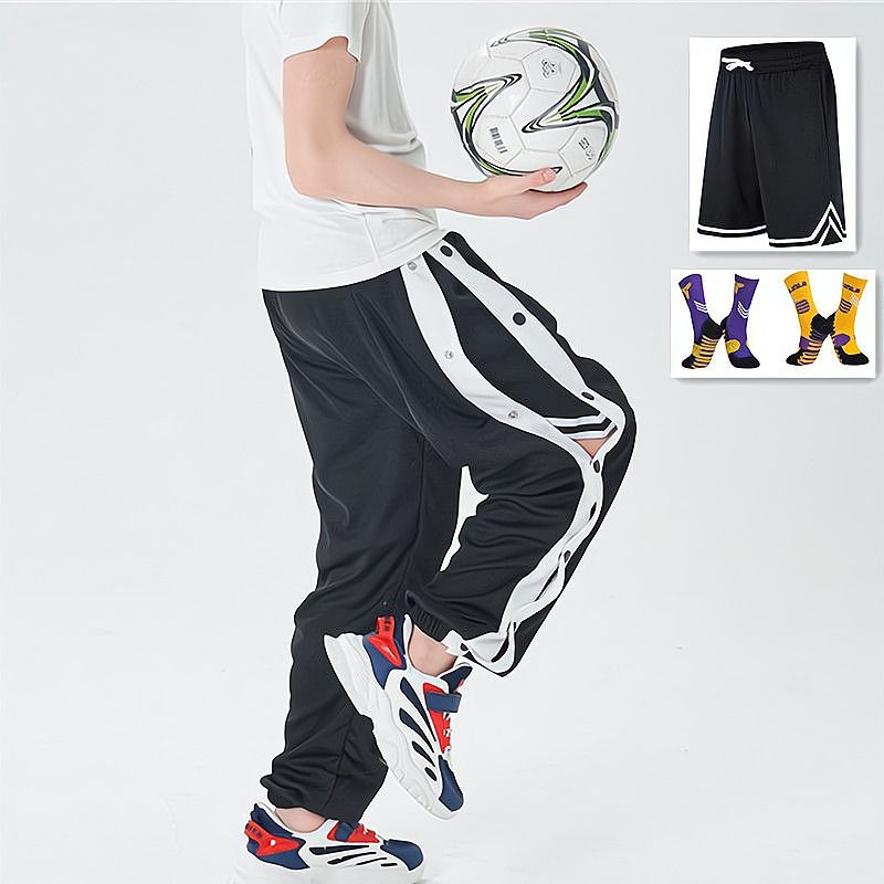 夏天长裤速干冰丝裤全开扣排扣裤