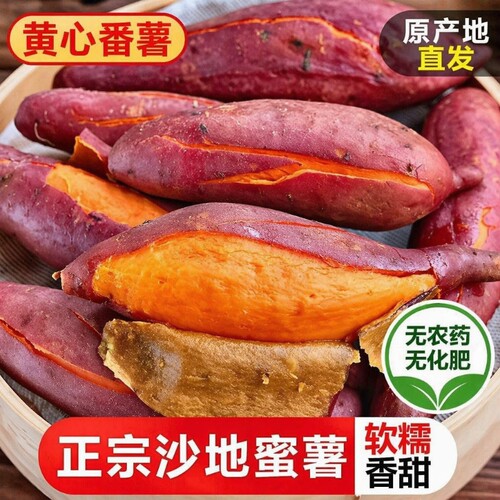 新鲜现挖黄心红薯蜜薯软糯香甜