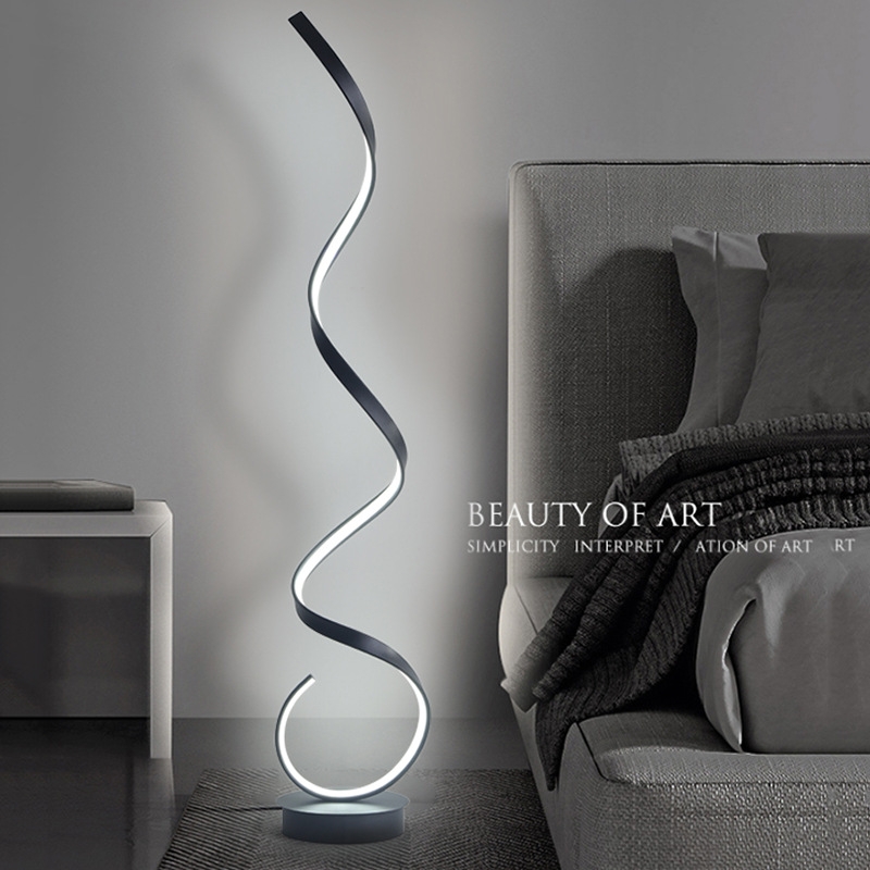 网红墙角波浪氛围线条灯全光谱