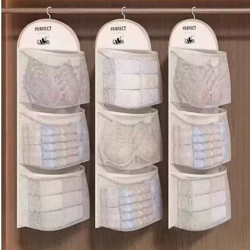 大容量收纳袜子多层神器宿舍衣柜内衣内裤挂袋整理收纳袋悬挂网兜