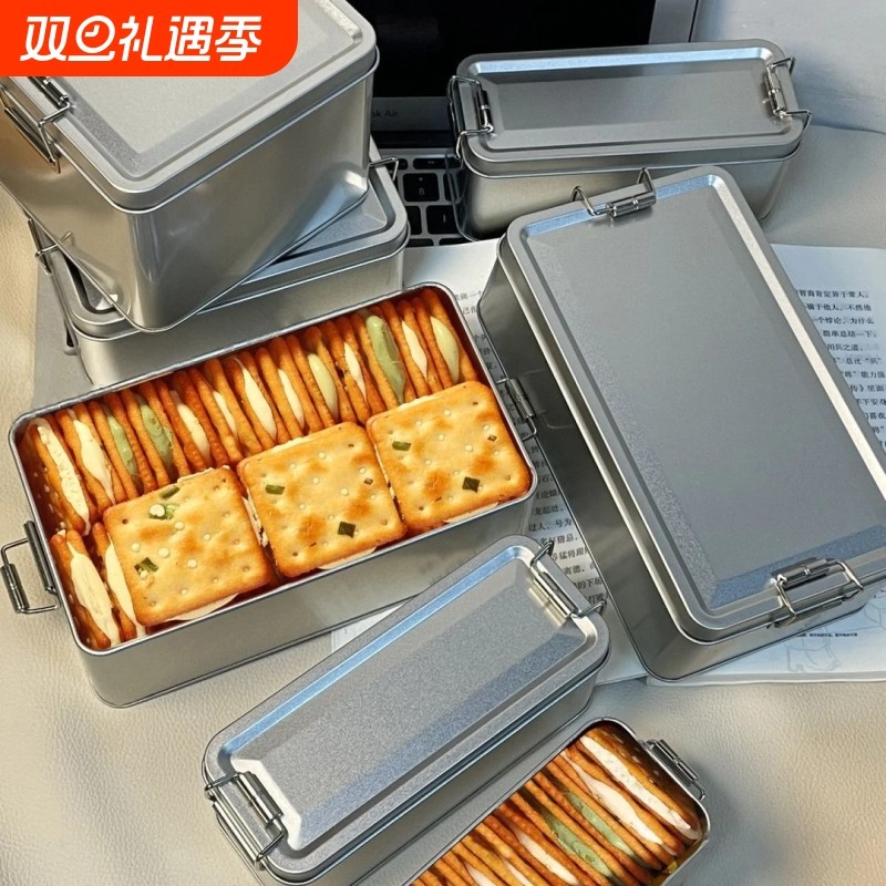 铁盒装香葱牛轧糖海苔夹心饼干台湾特产网红零食好吃牛轧饼葱香