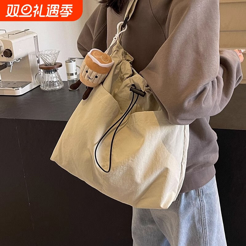 休闲大包包女2025大容量时尚布包单肩包新款托特包上课通勤斜挎包