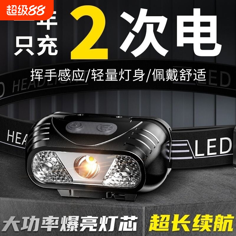 【万人回购】户外登山头戴灯强光图片