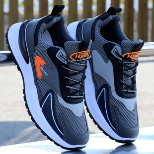 春夏季 透气网鞋 男士 跑步鞋 防滑软底旅游鞋 新款 运动休闲鞋 轻便 男鞋