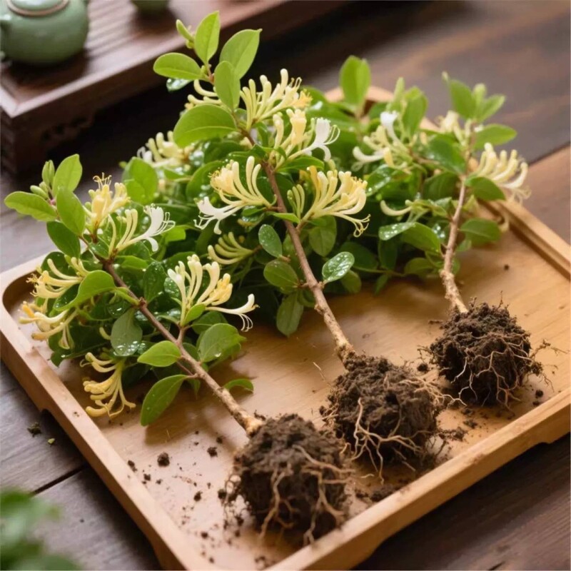 金银花树苗爬藤植物老桩盆栽花苞浓香花卉绿植四季可食用阳台庭院