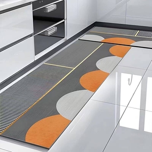 厨房地垫防滑防油可擦吸水地毯脚垫子加厚全铺吸油速干地面耐脏