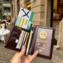 防盗刷护照包夹旅行卡包证件收纳包2025新款 女士多功能钱包登记包
