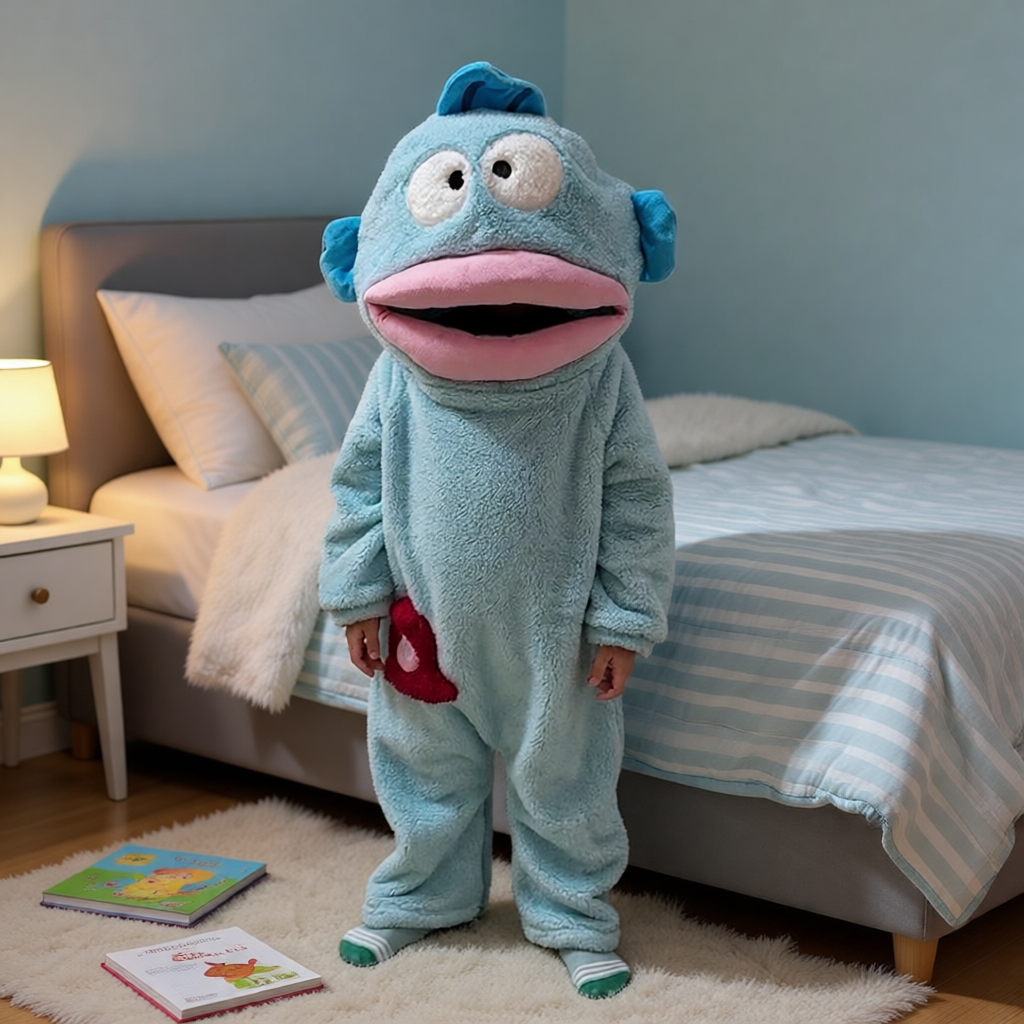 丑鱼睡衣儿童连体秋冬季