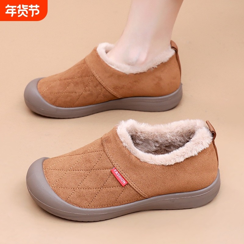 回力老北京棉鞋女冬季加绒厚保暖防滑雪地靴平底一脚蹬妈妈鞋棉靴,女鞋,棉鞋,淘宝优惠券,粉丝福利购,淘宝优惠卷