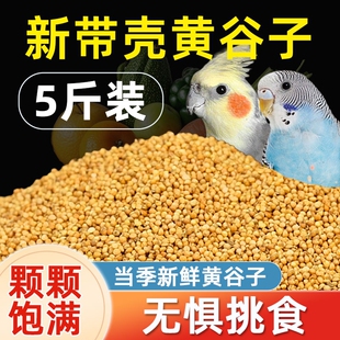 鸟粮新黄谷子鹦鹉专用饲料食粮带壳小米虎皮玄凤牡丹玉鸟珍珠鸟食