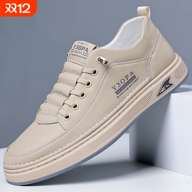 男鞋秋冬季2025一脚蹬软底透气休闲鞋百搭小白鞋男士板鞋运动鞋