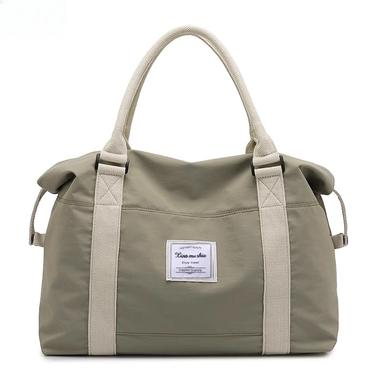 旅行包行李包男女大容量待产收纳袋出差登机包出游手提旅游包灰绿
