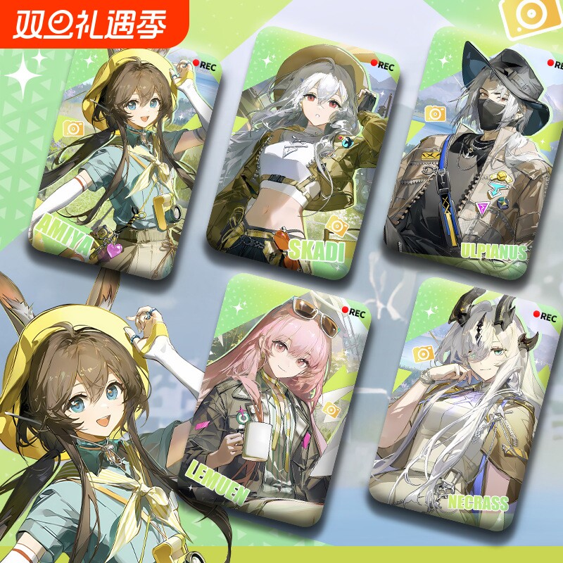 明日方舟游戏野趣拾光系列斯卡蒂阿米娅乌尔比安周边方形徽章吧唧