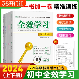 2024新版全效学习七八九年级学业评价方案七年级八年级九年级上册下册英语物理数学化学语文历史地理中考人教版同步练习册