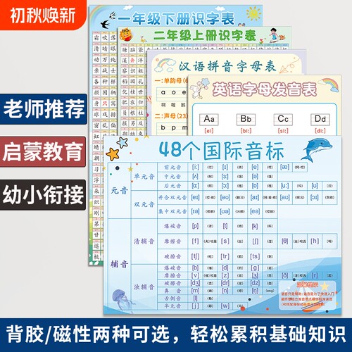 幼小衔接一二年级识字拼音字母表