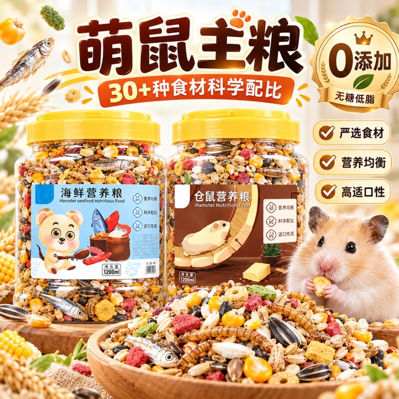 仓鼠粮食主粮营养金丝熊粮食小仓鼠食...
