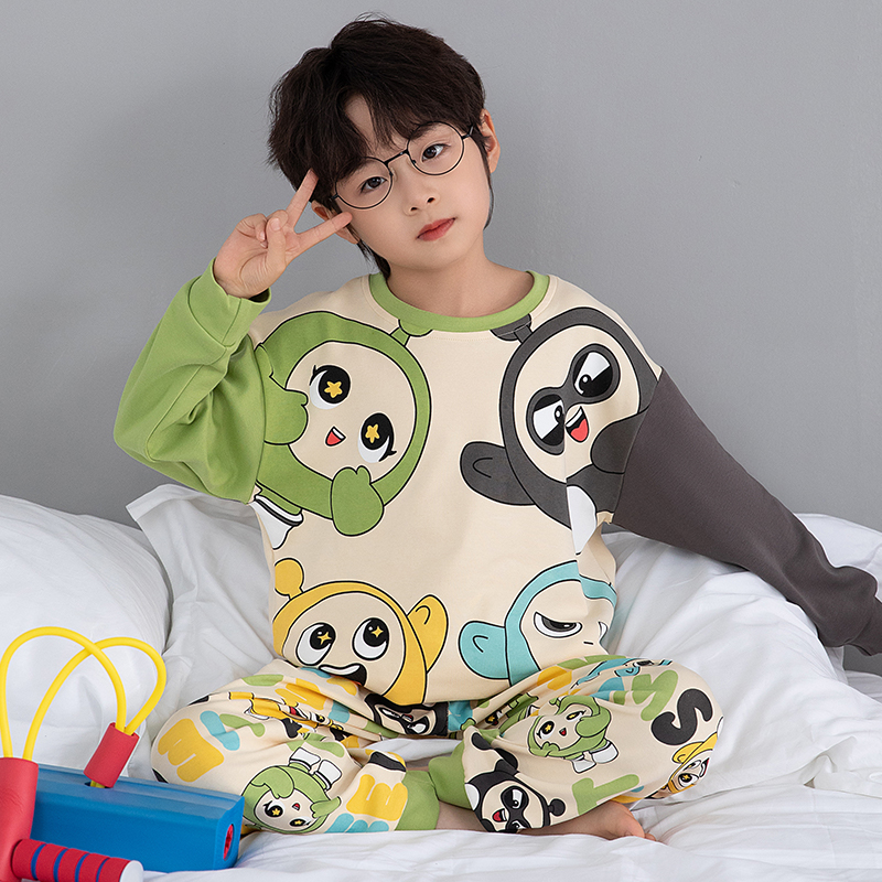 纯棉春秋男童睡衣|超1000次加购