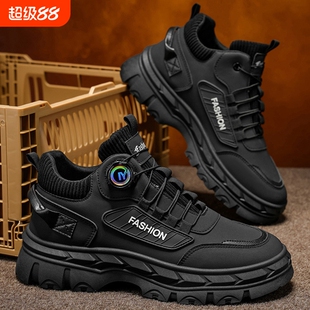 回力男鞋子2025新款冬季加绒棉鞋厚底马丁靴男士耐磨休闲工装靴子