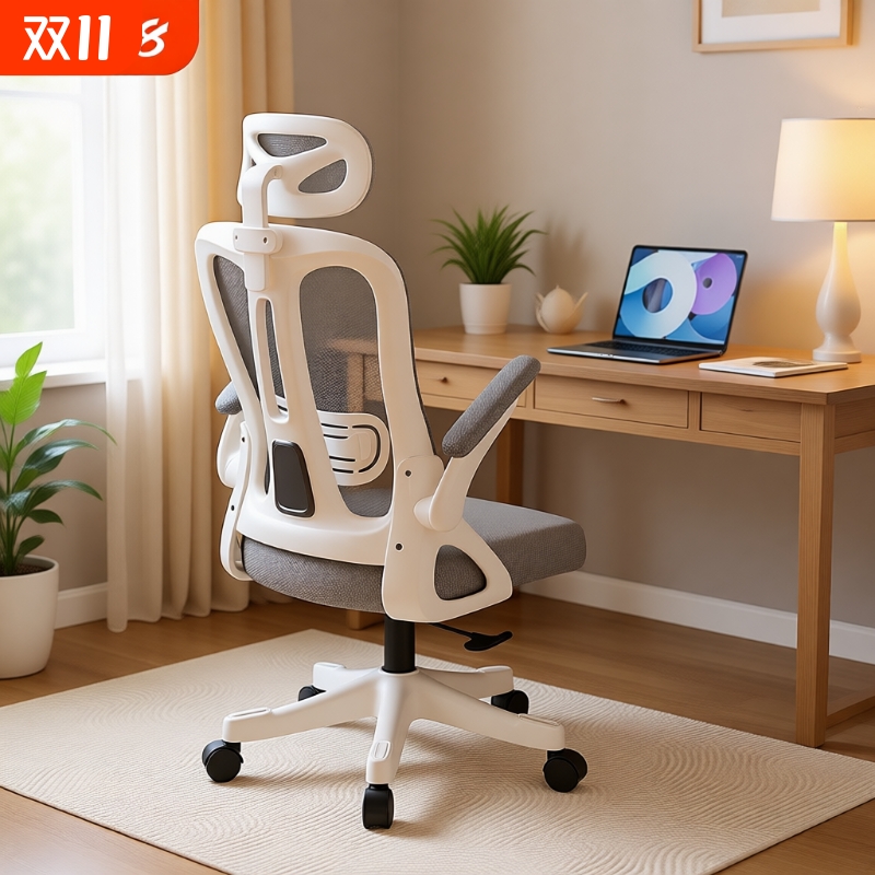 电脑椅子靠背办公室座椅宿舍大学生舒适久坐家用人体工学电竞转椅