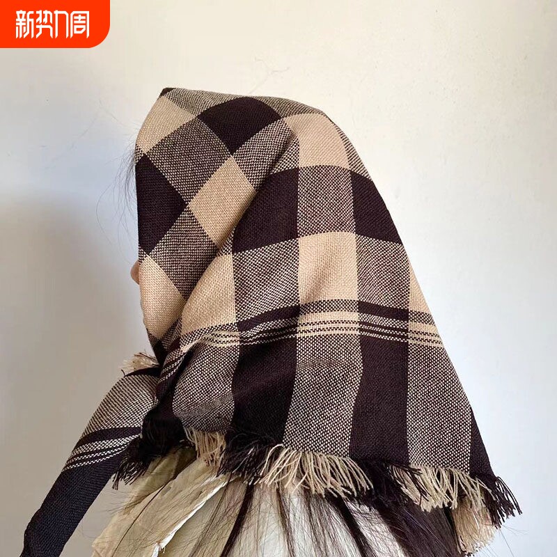 老人头巾女包头棉线老式方巾奶奶老太太农村妇女下地干活四方围巾