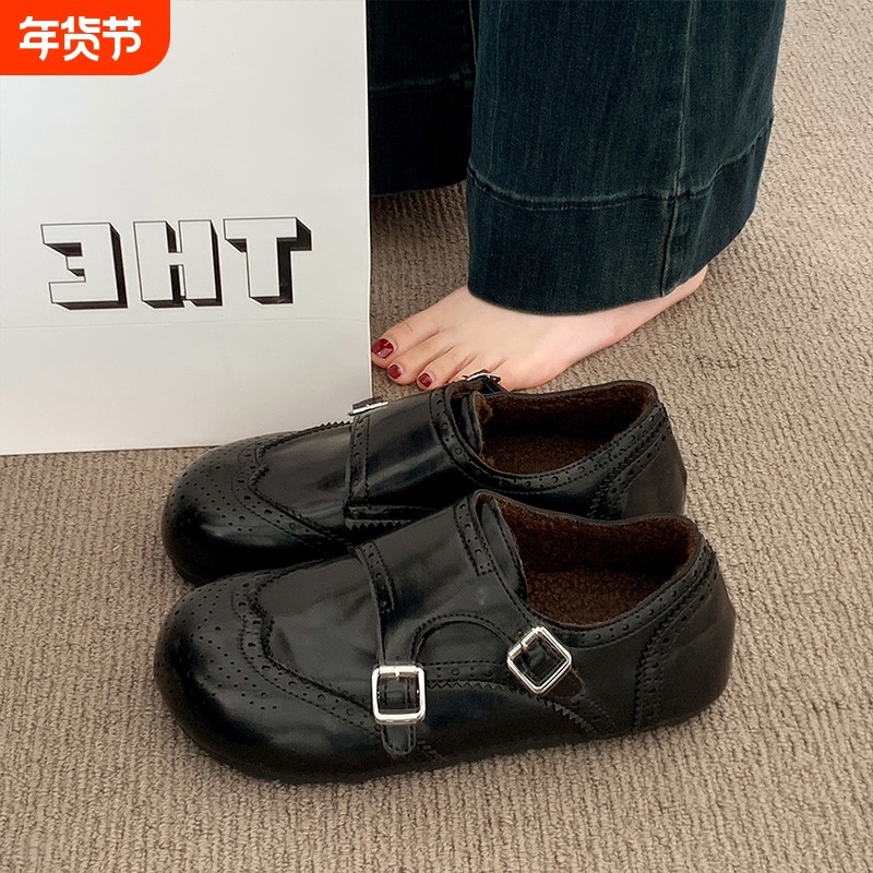 平底加绒勃肯鞋女2025新款冬季女鞋子巴洛克小皮鞋保暖二棉鞋防滑,女鞋,勃肯鞋/软木鞋,淘宝优惠券,粉丝福利购,淘宝优惠卷