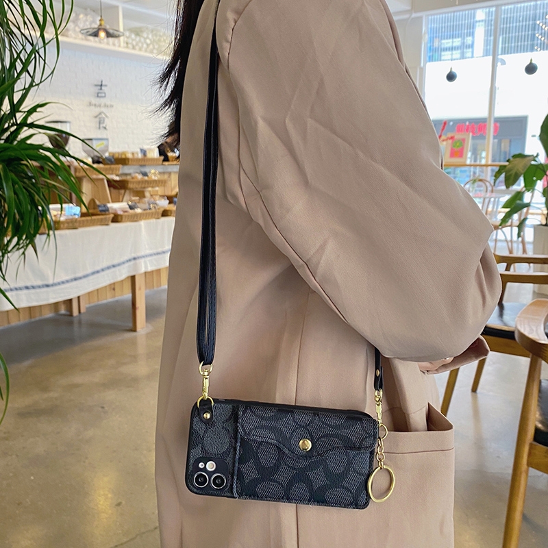 简约可插卡可斜跨手机壳