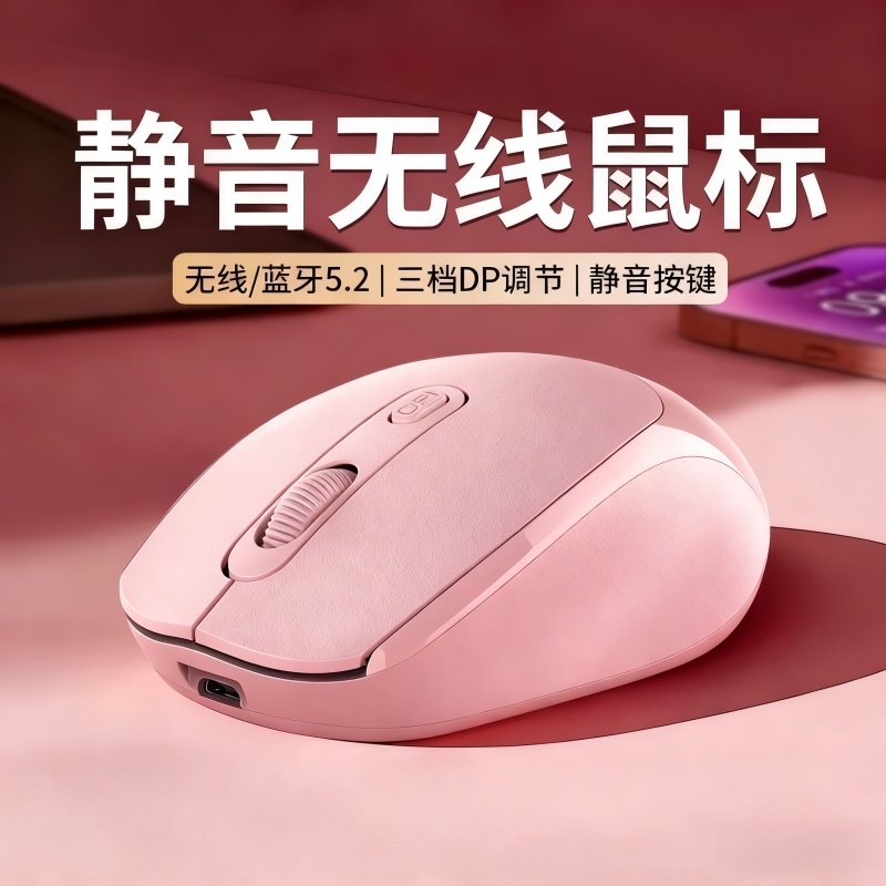 牧佳人无线鼠标蓝牙静音游戏办公充电平板笔记本台式电脑适用联想