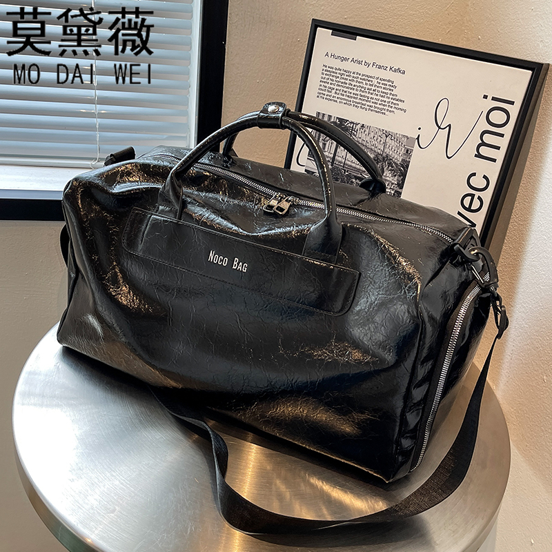 莫黛薇防水PU收纳包女独立鞋仓瑜伽健身包短途旅行包孕妇待产包潮
