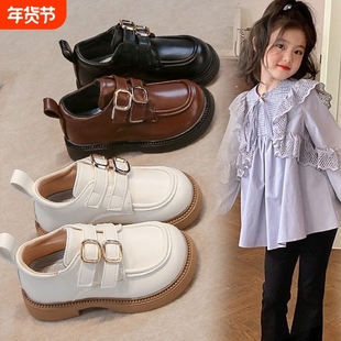 女童鞋子儿童公主小皮鞋2025新款秋季女孩女宝黑色乐福配礼服单鞋