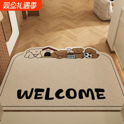 卡通丝圈入户门地垫刮沙除尘防滑