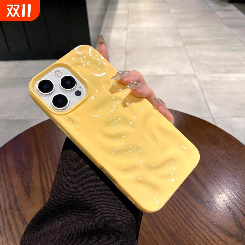 高级感立体陨石纹适用苹果16ProMax手机壳iPhone15plus大孔16pro小众14防摔硅胶12女款13情侣简约全包软套11