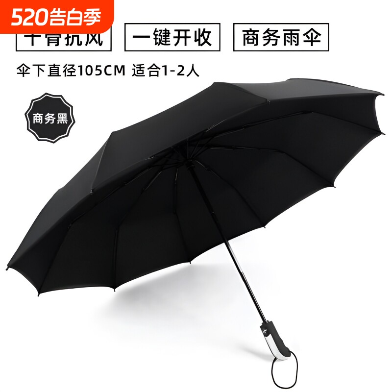 2026遮阳伞24骨两用防晒龙骨雨伞加厚红色蓝色全自动手动不锈钢