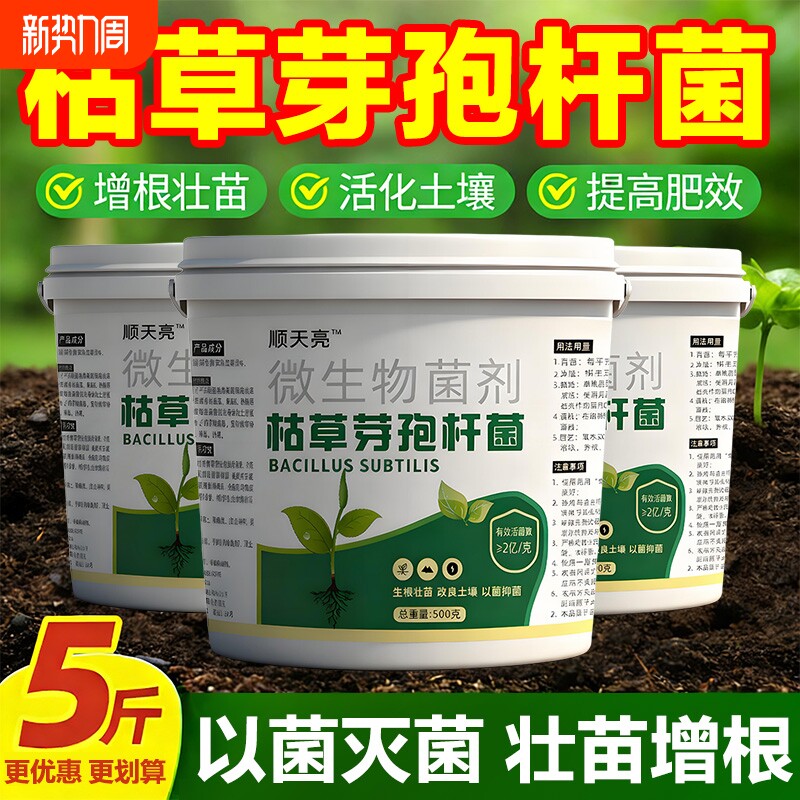 枯草芽孢杆菌有机蔬菜土壤改良菌农用防治病害肥种植单一微生物菌