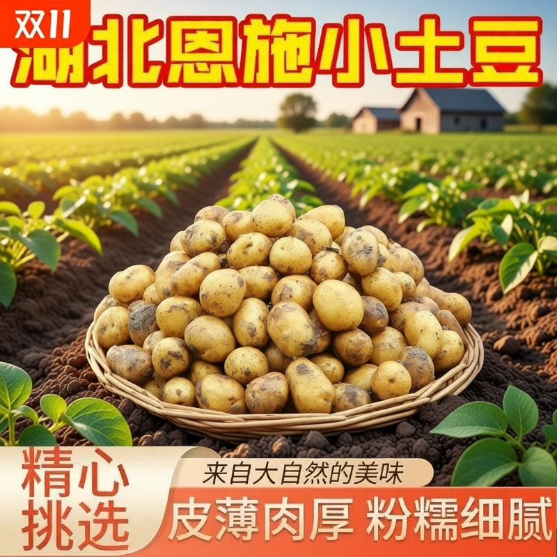 2025年新货恩施小土豆新鲜马铃薯农家自种洋芋当季蔬菜