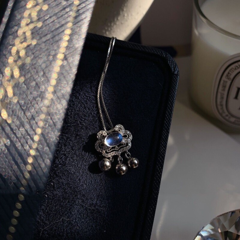 转运珠项链女锁骨链气质简约轻奢小众设计感和田玉饰品温柔冷淡风