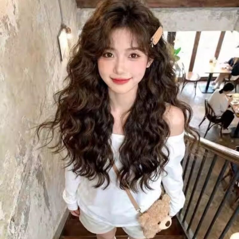 假发全头套女仿真自然减龄羊毛卷蓬松氛围感长卷发日常整顶假发套