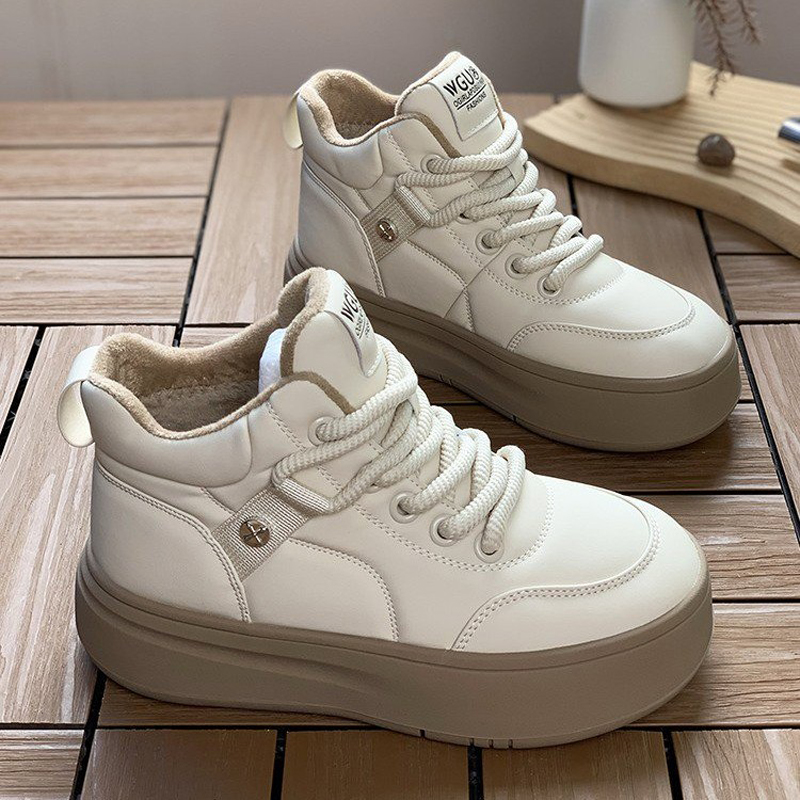 高帮女鞋2025新款秋冬百搭短靴