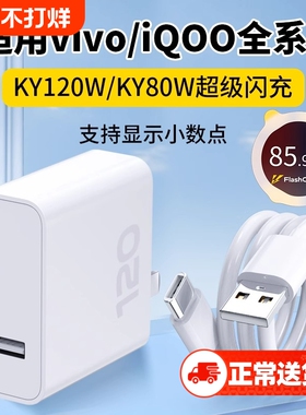 适用vivo充电器超级闪充头iqoo12爱酷11充电头10S快充iqooneo9插头120/80W手机数据线X80pro原3C认证正品套装