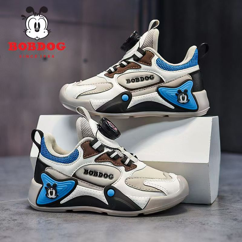 巴布豆男童运动鞋皮面2025春秋新