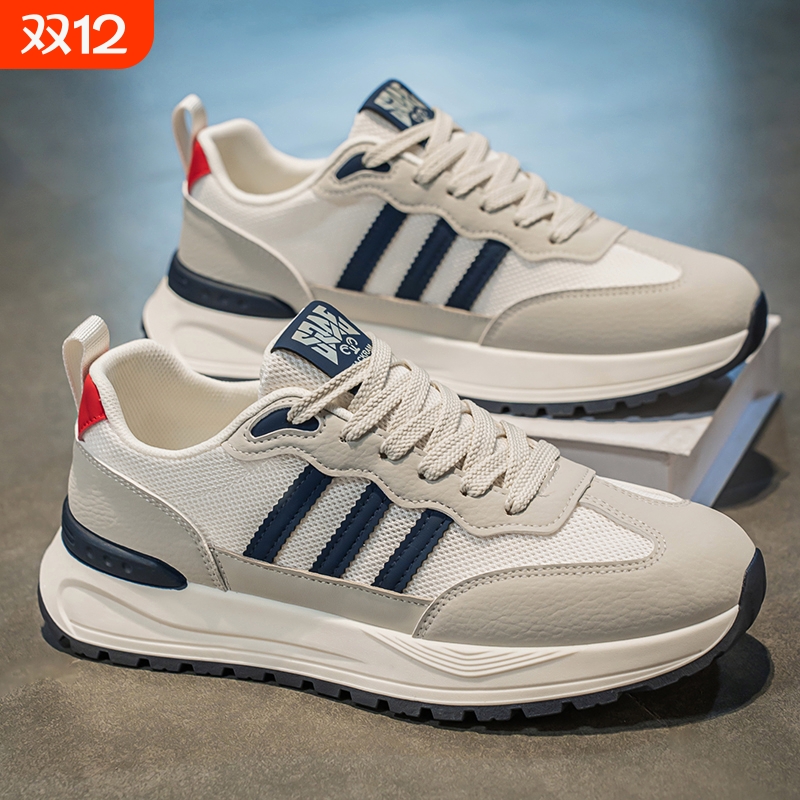 男鞋2025新款夏季网面透气跑步阿甘运动鞋男士防滑潮牌百搭休闲鞋