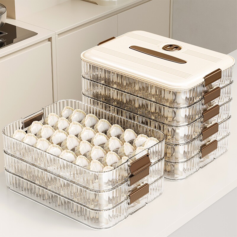 饺子盒食品级冷冻专用家用厨房整理神器冰箱收纳盒馄饨盒保鲜速冻