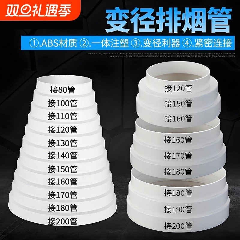 油烟机排风管变径接头大小转换器