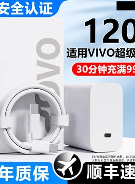 适用vivo充电器120原套装超级快充头数据线X90/100/200pro闪充充电器适用iqoo10/11/12/13/neo8/9/10手机W20
