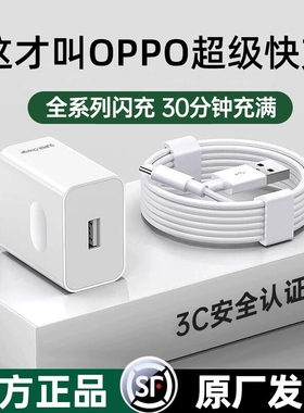 120w闪充头原装充电器超级闪充适用于OPPO真我R17/Reno6/R17/A91手机K7xFindX2X3pro快充80W套装typec充电头
