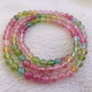 马卡龙彩虹糖果碧玺多圈手链色彩鲜艳手串女饰品礼物一物一图