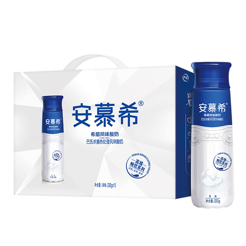 伊利安慕希高端原味酸奶整箱送礼希腊风味230g*10瓶装官方正品