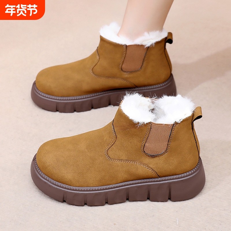 回力老北京妈妈棉鞋女加绒加厚女士雪地靴冬季新款防滑棉靴子防水
