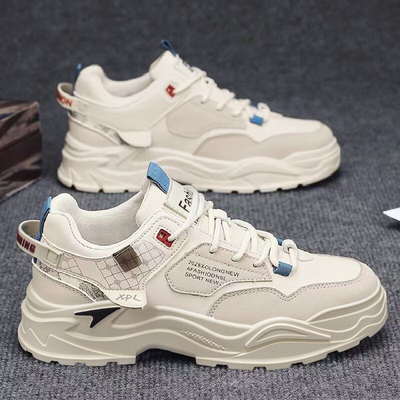 时尚男鞋2026新款春季小白板鞋厚底增高休闲百搭防滑软底运动潮鞋